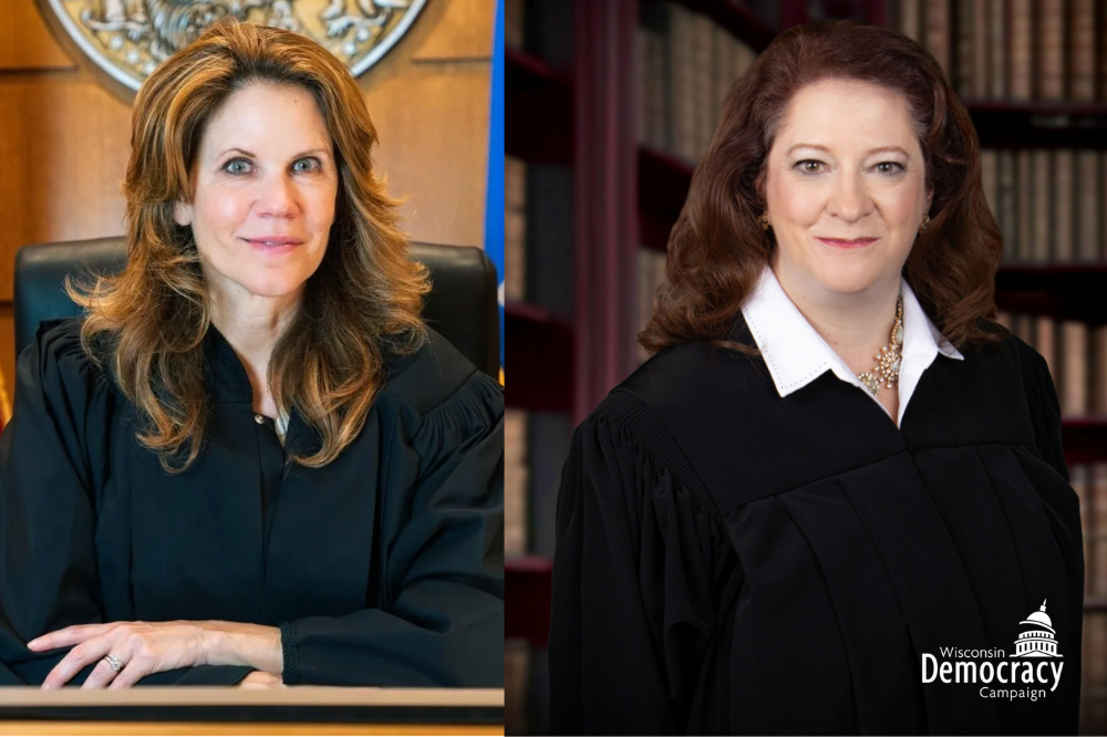 Wisconsin Supreme Court candidates Chris Taylor and Maria Lazar