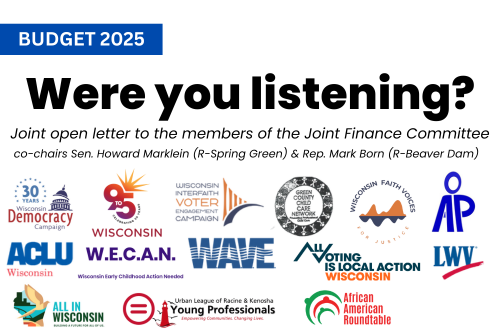 Were you listening? Joint open letter to the members of the Joint Finance Committee