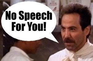 no speech for you