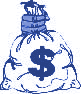 Hand with bag of cash