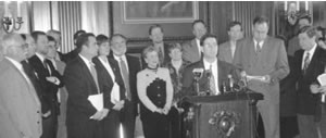 Picture 2: Legislators at press conference.