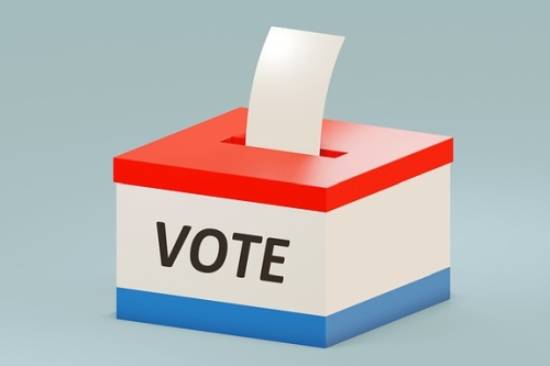 Ballot Box Red White and Blue