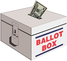 Ballot Box with Cash