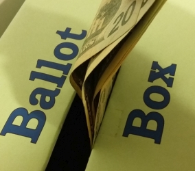 Stuffing Ballot Box with Cash