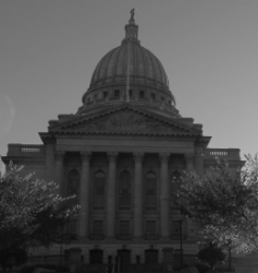 Wisconsin Capitol Black and White