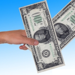 Hand with cash