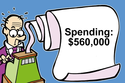 Cash Register Tally $560,000