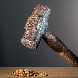 Mallet Crushing a Nut
