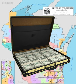 District Map and Briefcase of Cash