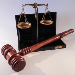 Gavel and scales of justice