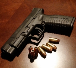Pistol and ammo.
