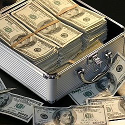 Stacks of Hundred Dollar Bills