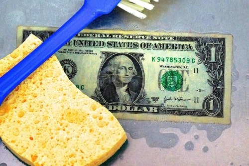 Laundered Dollar Bill