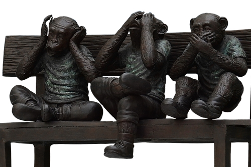 Sculpture of Three Monkeys, See, Hear Say No Evil