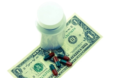 Pills on a Dollar Bill