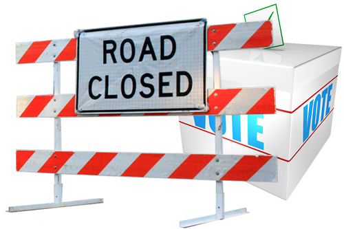 Road Closed to Voting