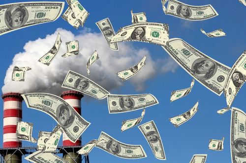 Smoke Stacks Belching Money