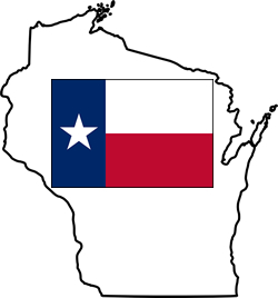 Texas Flag in Wisconsin Borders